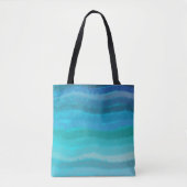 Kuststrand op Turquoise Tote Bag (Voorkant)