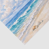 Kuststrand & Palmbomen Aquarel Tissuepapier (Detail)