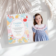 Kuststrand Pastel Doodle Meisjes Verjaardag Foto