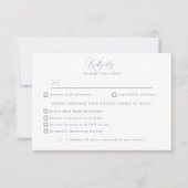 Kuststrand RSVP maaltijdkeuzes Kaartje (Voorkant)