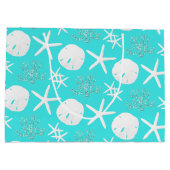 Kuststrand Sand Dollar Starfish Kusta Aqua Groot Cadeauzakje (Achterkant)