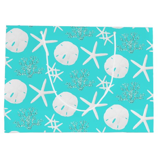 Kuststrand Sand Dollar Starfish Kusta Aqua Groot Cadeauzakje (Achterkant)