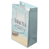 Kuststrand Scène met Geviste bank Business Klein Cadeauzakje (Achterkant Gekanteld)