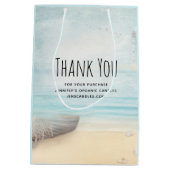 Kuststrand Scène met Geviste bank Business Medium Cadeauzakje (Achterkant)