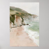 Kuststrand Scène Muur Kunstprint Poster (Voorkant)