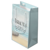 Kuststrand Scène Nautisch Thema Party Bedankt Klein Cadeauzakje (Achterkant Gekanteld)