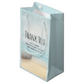 Kuststrand Scène Nautisch Thema Party Bedankt Klein Cadeauzakje (Voorkant Gekanteld)