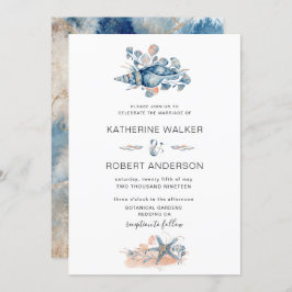 kuststrand seashell elegant Weddenschap Kaart