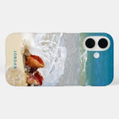 Kuststrand Shells Seashore Foto Naam Case-Mate iPhone Case (Achterkant (horizontaal))