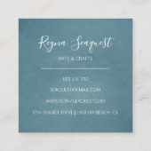 Kuststrand-strand-zeehells Nautical Wreater Vierkante Visitekaartje (Achterkant)