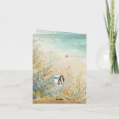 Kuststrand thema denken aan u Let op Kaart (Achterkant)