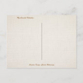 Kuststrand thema Driftwood Heart Valentijnsdag Briefkaart (Achterkant)