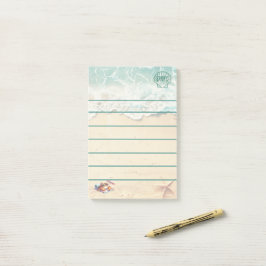 Kuststrand Thema Monogram Verlijnd Post-it® Notes