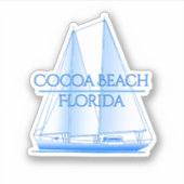 Kuststrand van Cocoa Kustkust Nautical Sailor Sticker (Voorkant)
