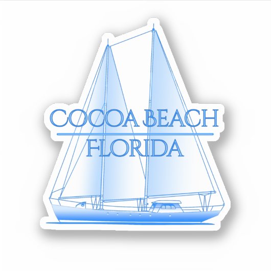 Kuststrand van Cocoa Kustkust Nautical Sailor Sticker (Voorkant)