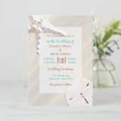 Kuststrand van Sandy Shore Starfish and Sand Dolla Kaart (Staand voorkant)