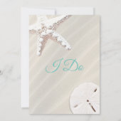 Kuststrand van Sandy Shore Starfish and Sand Dolla Kaart (Achterkant)