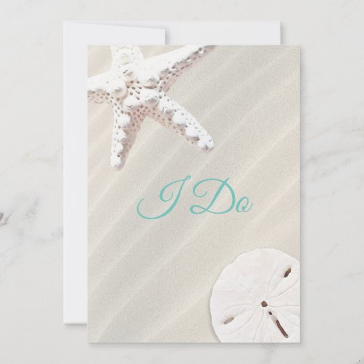 Kuststrand van Sandy Shore Starfish and Sand Dolla Kaart (Achterkant)