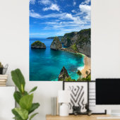 Kuststrand van Tropisch eiland Paradise Poster (Thuiskantoor)