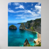 Kuststrand van Tropisch eiland Paradise Poster (Voorkant)