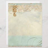 Kuststrand van zee voor paarden - gebundeld banket (Voorkant / Achterkant)