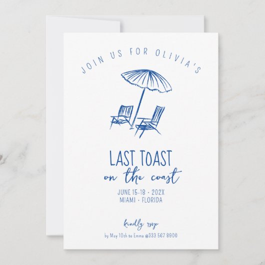 kuststrand vrijgezellenweekend kaart (Voorkant)