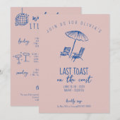 kuststrand vrijgezellenweekend kaart (Voorkant / Achterkant)