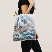 Kuststrand Vuurtoren Tote Bag (Dichtbij)