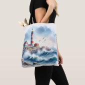 Kuststrand Vuurtoren Tote Bag (Dichtbij)
