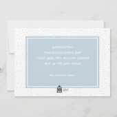 Kuststrand warme wensen strandhuisjes vakantie feestdagenkaart (Achterkant)