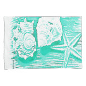 kuststrand waterverf blauwgroen zeeschildpad kussensloop (Voorkant-Rechts)