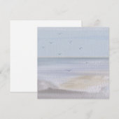 Kuststrand Waterverf Holiday Kaart (Voorkant / Achterkant)