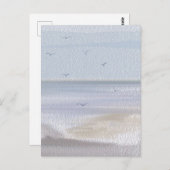 Kuststrand Waterverf kust Briefkaart (Voorkant / Achterkant)
