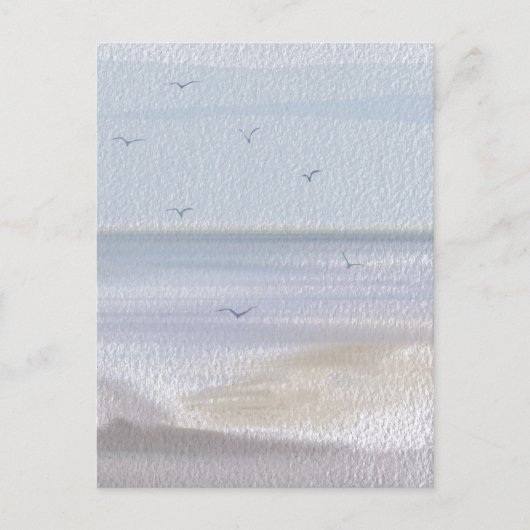 Kuststrand Waterverf kust Briefkaart (Voorkant)