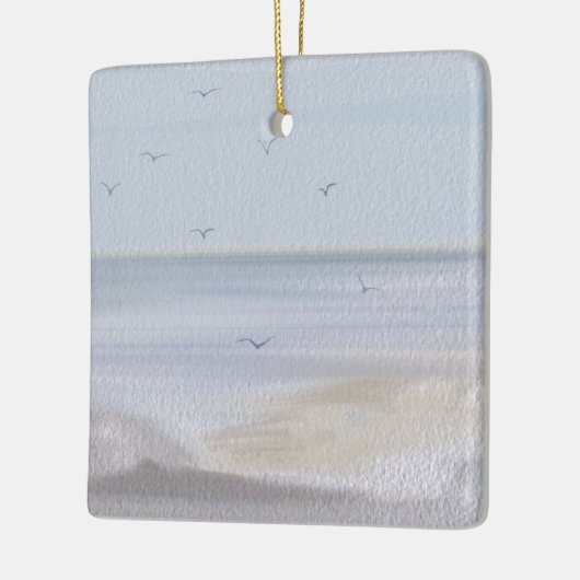 Kuststrand Waterverf kust Keramisch Ornament (Links)