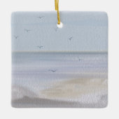 Kuststrand Waterverf kust Keramisch Ornament (Voorkant)