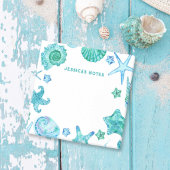 Kuststrand Waterverf Zeeschelpen en zeesterren Post-it® Notes