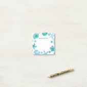 Kuststrand Waterverf Zeeschelpen en zeesterren Post-it® Notes (Op bureau)