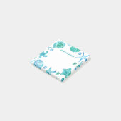 Kuststrand Waterverf Zeeschelpen en zeesterren Post-it® Notes (Schuin)