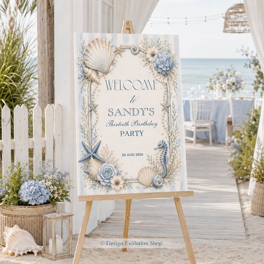 Kuststrand Welkomstbord Poster