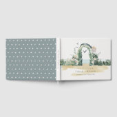 Kuststrand Zee Beach Floral Arch Botanical Wedding Gastenboek (Volledig)