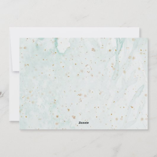 Kuststrand ZEEEN en koudebanden Turquoise Glitter Feestdagenkaart (Achterkant)