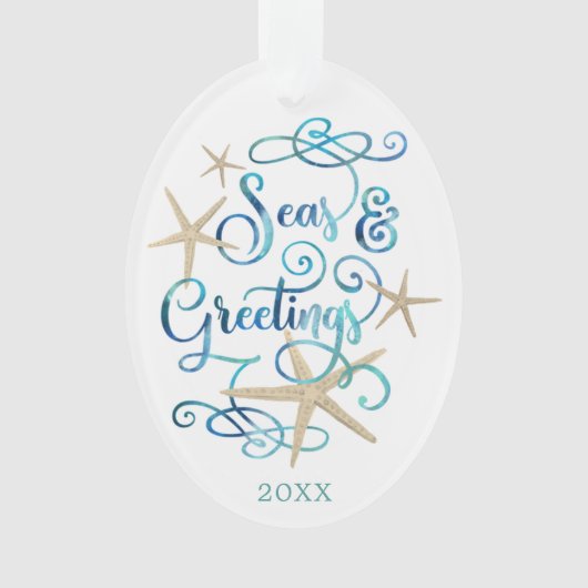 Kuststrand Zeeen & GREETTES Foto Ornament (voorkant)