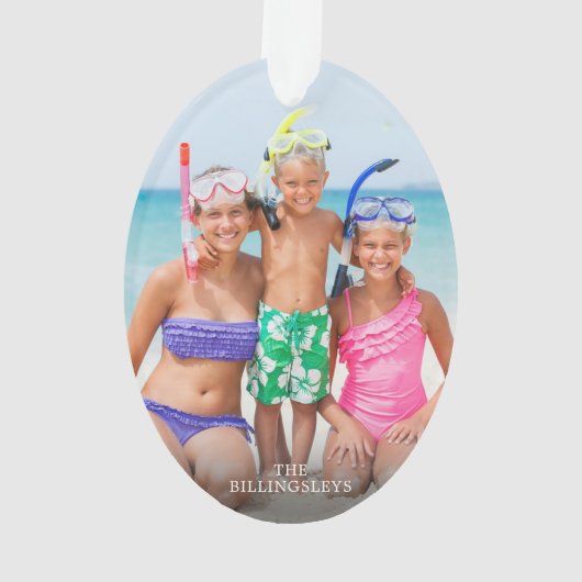 Kuststrand Zeeen & GREETTES Foto Ornament (achterkant)