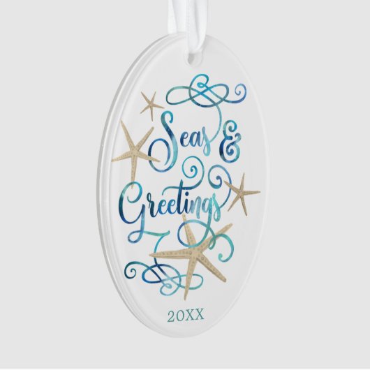 Kuststrand Zeeen & GREETTES Foto Ornament (voorkant)