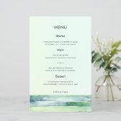 Kuststrand Zeegroene Getijdenpoel Trouwmenu (Staand voorkant)