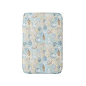 Kuststrand zeeschelpen patroon Aqua Blue Sand Badmat (Voorkant Verticaal)