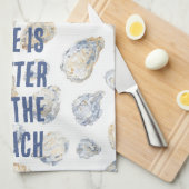 Kuststrand Zeeschelpen Theedoek (Quarter Fold)