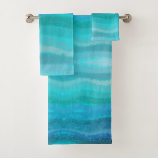 Kuststrand Zoute Golven Op Turquoise Bad Handdoek (Insitu)