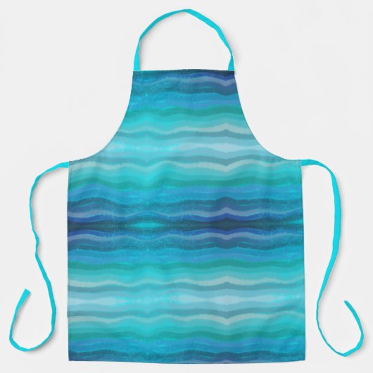 Kuststrand Zoute Golven Op Turquoise Schort (Voorkant)